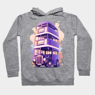 Purple Triple Decker Bus - Fantasy Hoodie